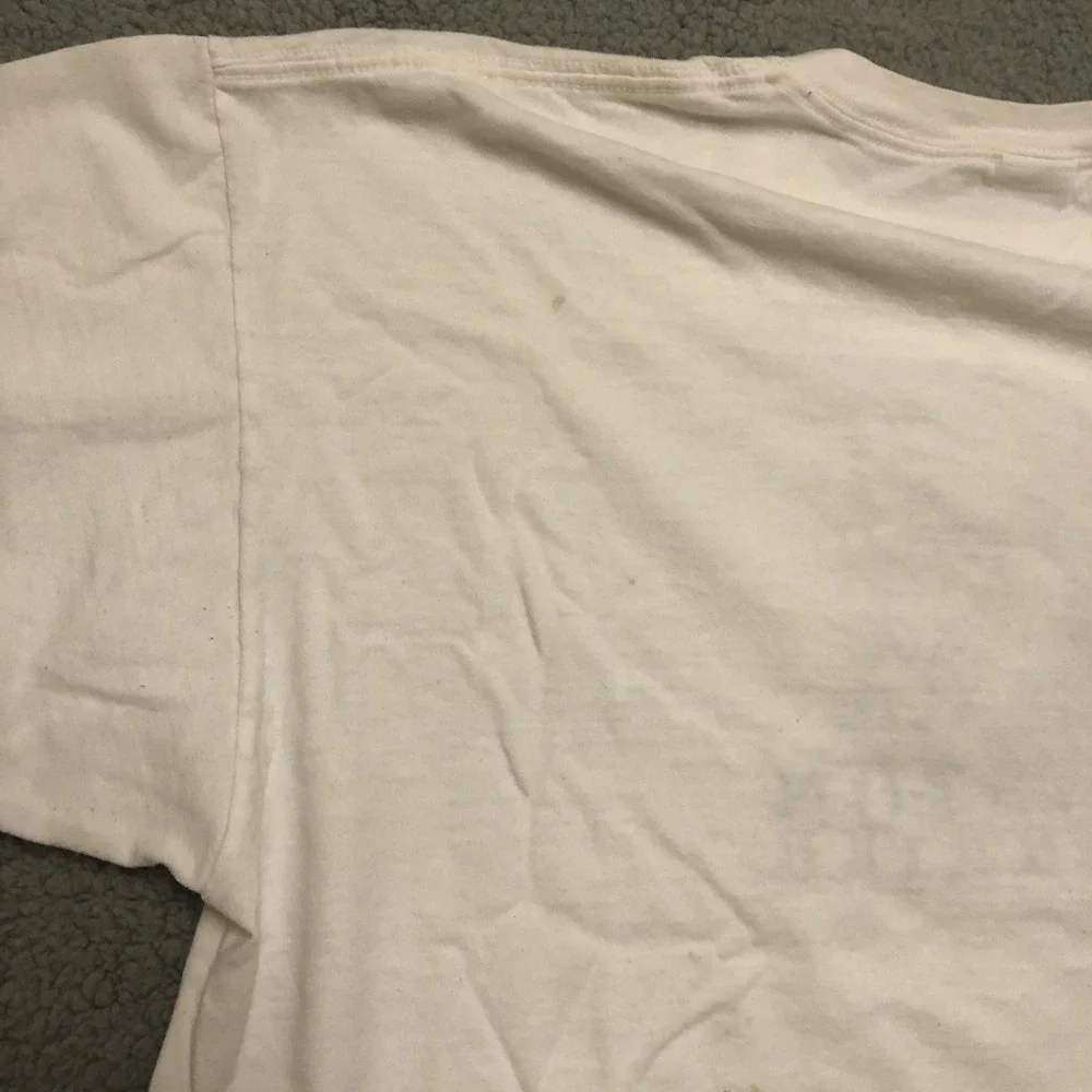 VTG Embroidered Boston Terrier Dog T-shirt 1999 UNISEX‎ 2XL White Embroidery
